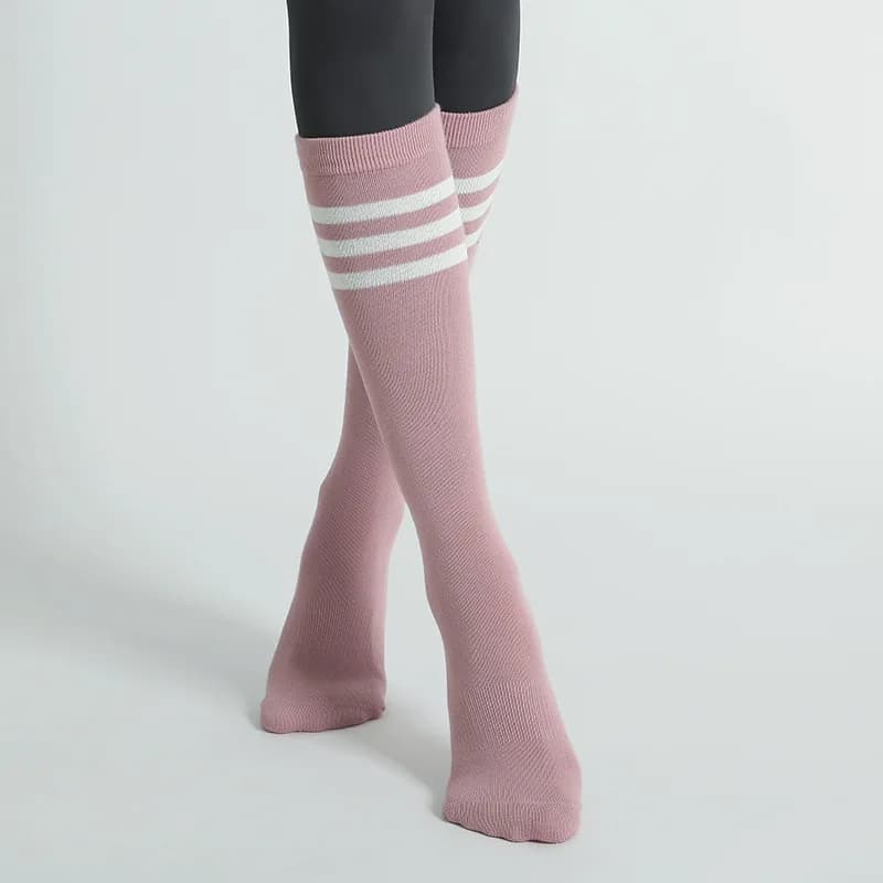 Women's yoga socks autumn winter Breathable Pilates socks for fitness in cotton striped Socks for dance classic with central tube