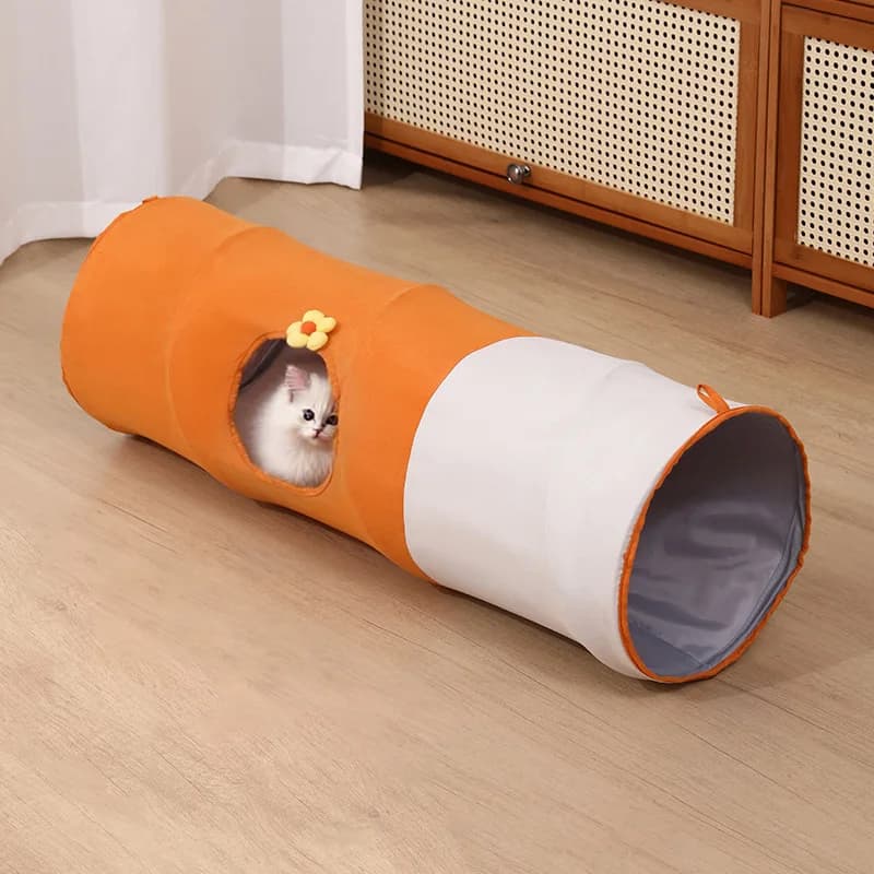 Giocattolo tunnel poroso per gatti, a forma di drago, pieghevole, per gatti e cani, con canale autoportante, facile da riporre, accessori per animali domestici