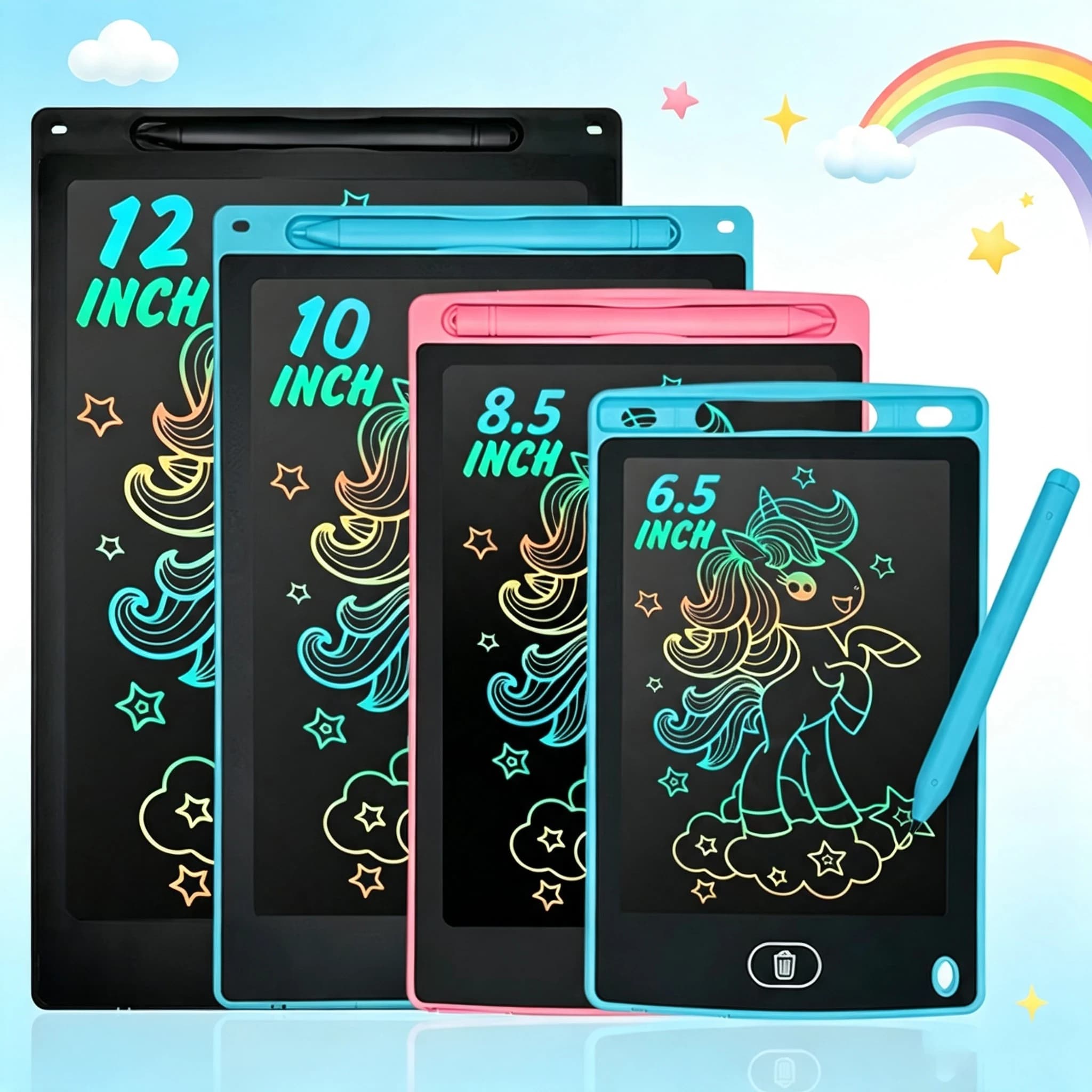 6.5/8.5/10/12/inch LCD Writing Tablet Drawing Board Graffiti Sketchpad Handwriting Blackboard Magic Drawing Board Kid Toy Gift