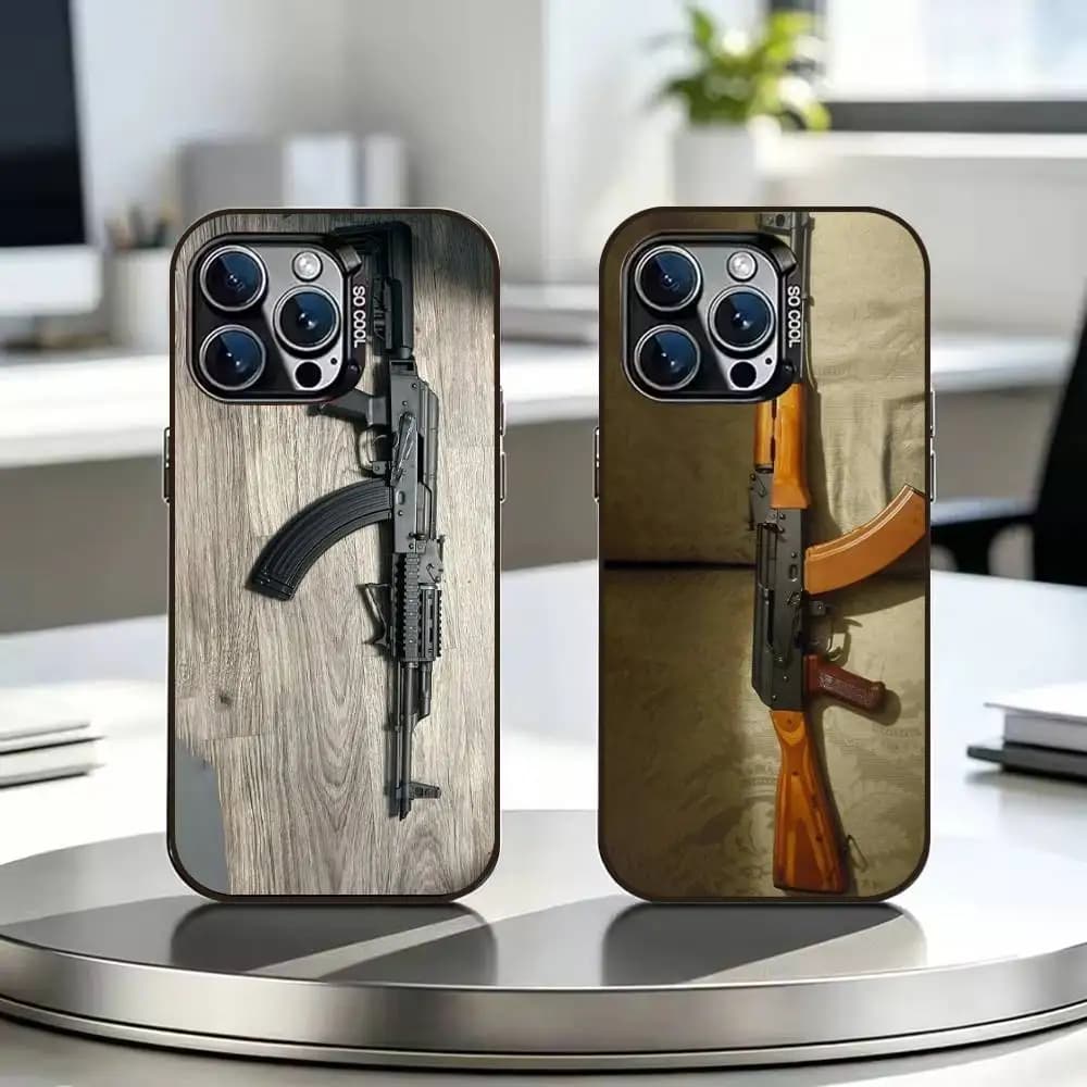AK47 Handgun B-BUllets Phone Case For case iPhone 17 Pro Max cases 16 15 14 13 12 11 XS X XR 16E Plus smartphone Cover