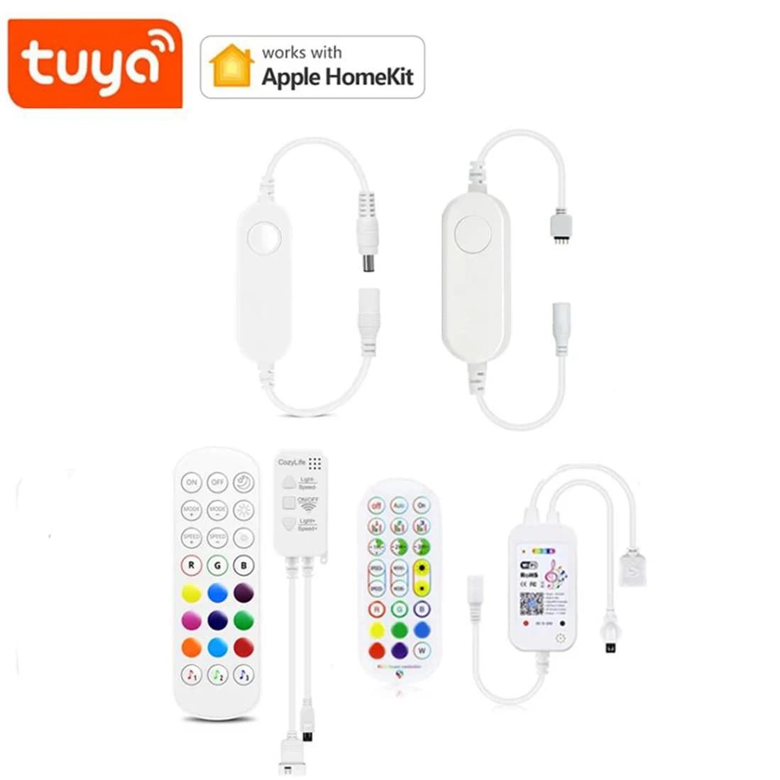 Tuya LED Strip Controller,Homekit Smart Home RGB Led Controller,DC interface/4pin Wifi Switch for 12V 5050/2835 COB Neon Light