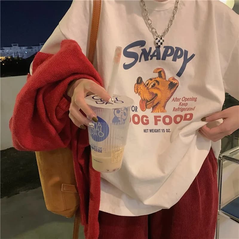 Summer Pure Cotton Short Sleeve T-Shirt Women's round Neck Loose White Versatile Cartoon Print Body Shirt Casual Cotton Tees
