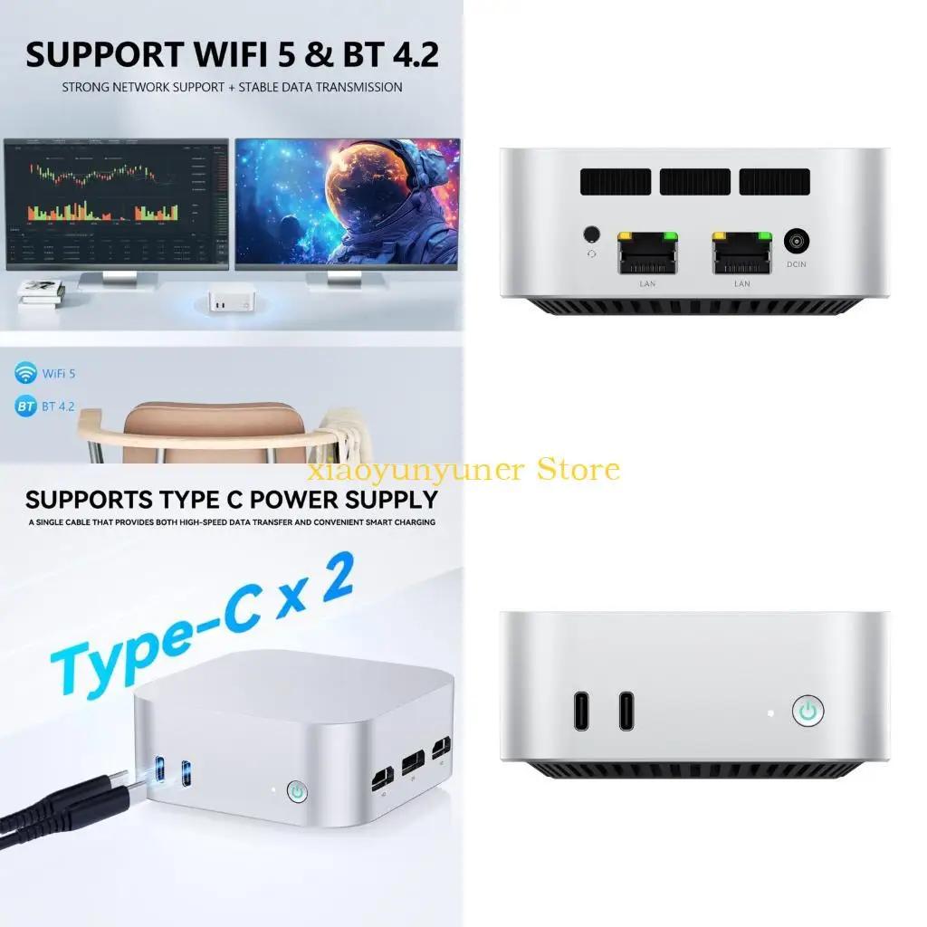 P9JB Mini Computer Alte Prestazioni N150 12GB DDR4 256GB Storage Design Salvaspazio Gigabit Ethernet HDTV DP Connettività