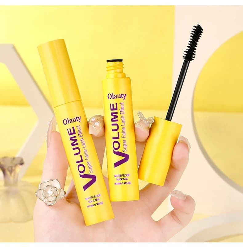 Mascara Waterproof Lash Mascara Thickening Lengthening Curling Super False Lash Effect Long Lasting Eyelash Makeup Cosmetic