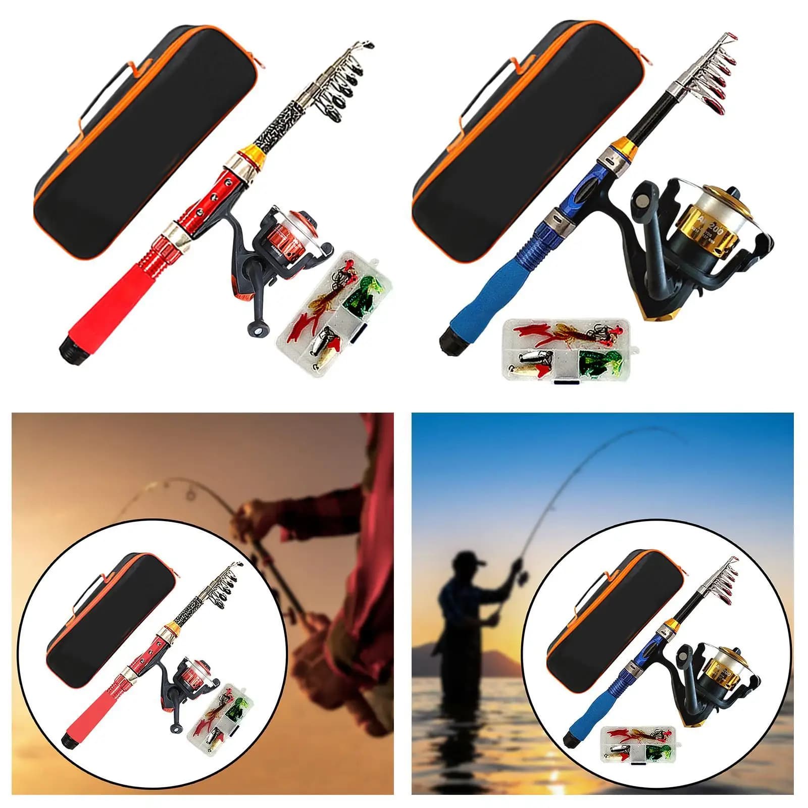 Kids Fishing Rod Kid Fishing Pole and Tackle Box for Starter Boys Girls
