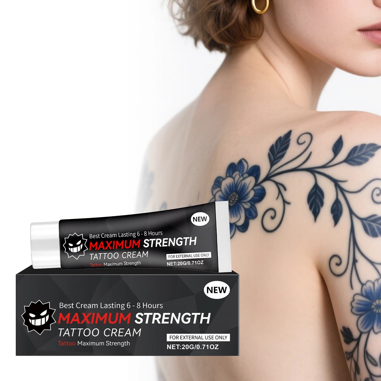 Tattoo Care Cream Color Preservation Moisturizing Skin Soothing Anti Redness Calming Aloe Vera Strength Tattoo After Care Cream