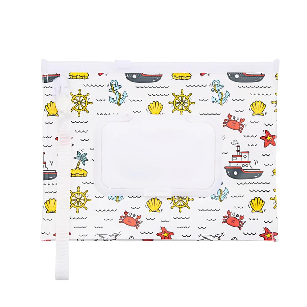 Portable Product Flip Cover Wet Wipes Bag Tissue Box Cosmetic Pouch Stroller Accessories
