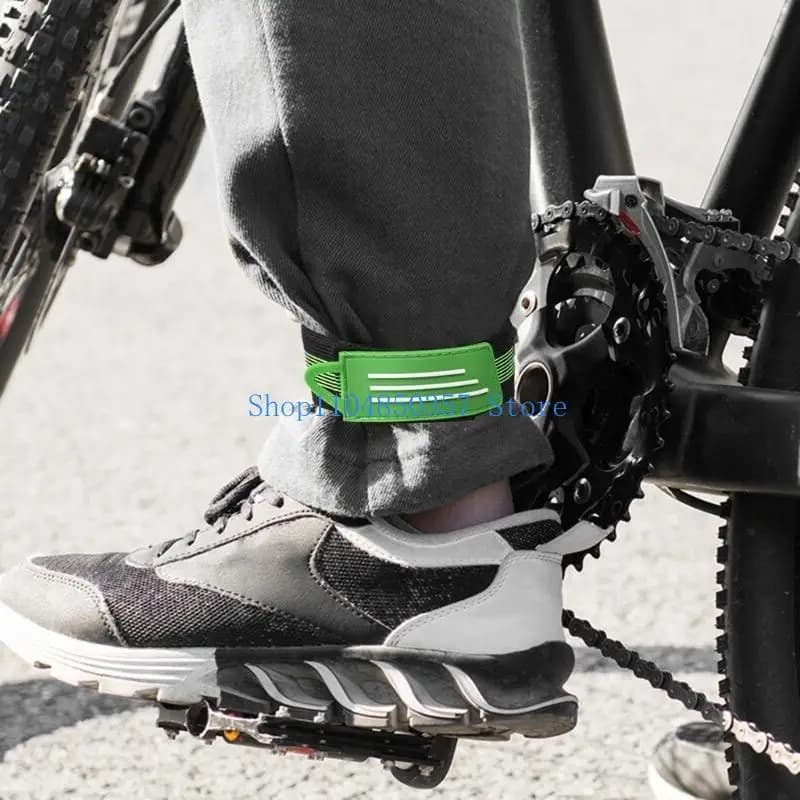 652F 8 pezzi elastici per caviglia per bici, equitazione, fascette per ciclismo, fascette sicurezza per pantaloni, clip per