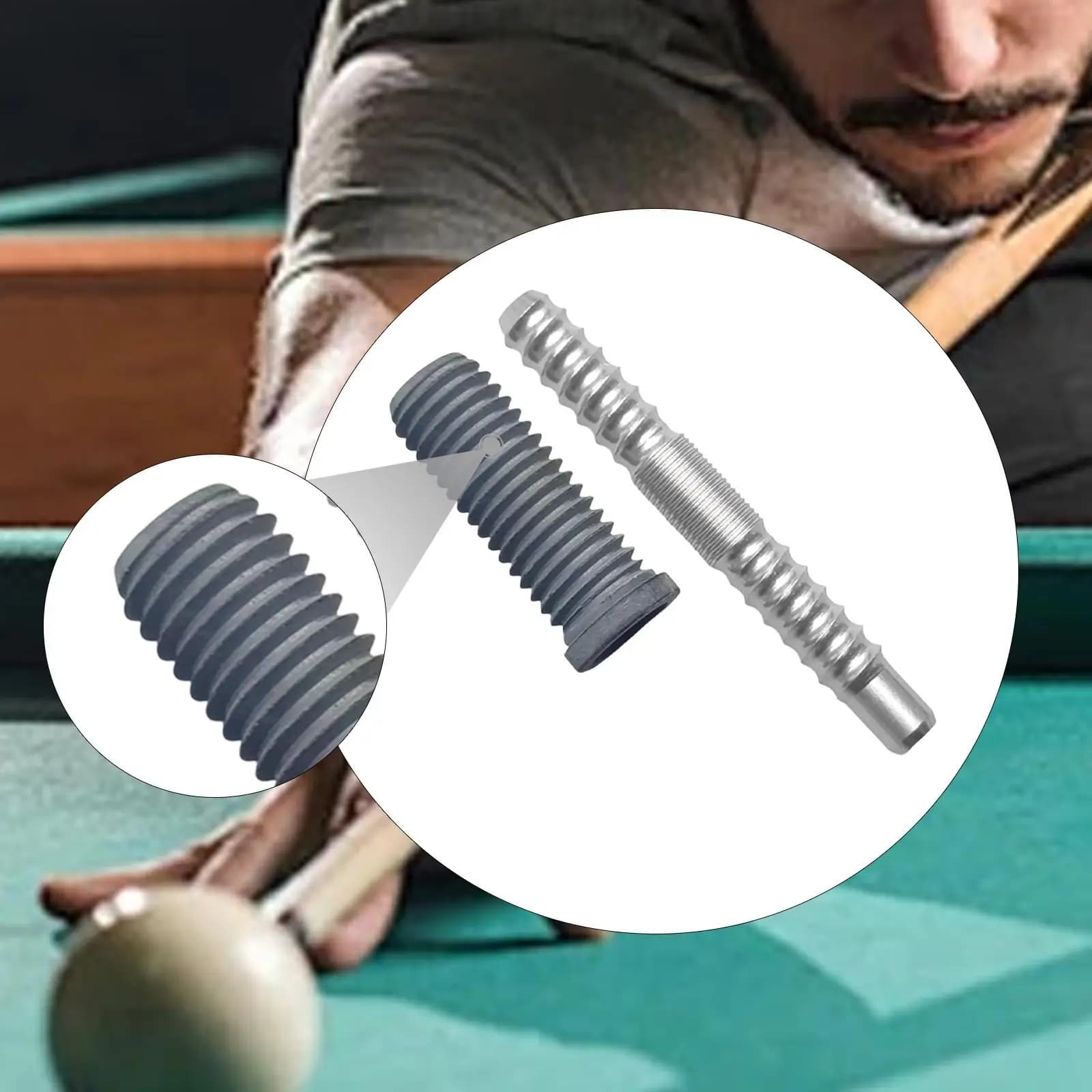 Pool Cue Spare Part Aluminum Joint Pin 9cm 3/8 X 8 Thread Secure Fit Shaft Fitting for Billiards Maintenance