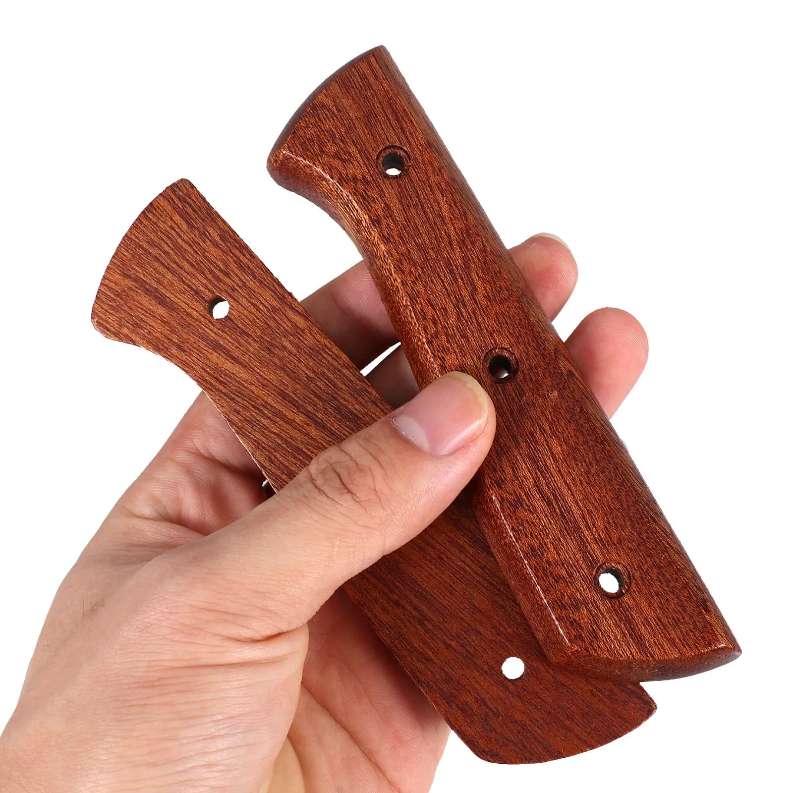 1Pair Wooden Knife Handle Replacement Anti-Skid Ergonomic Grip for Cutter Chef Knife Handle Replacement Kitchen Accersories