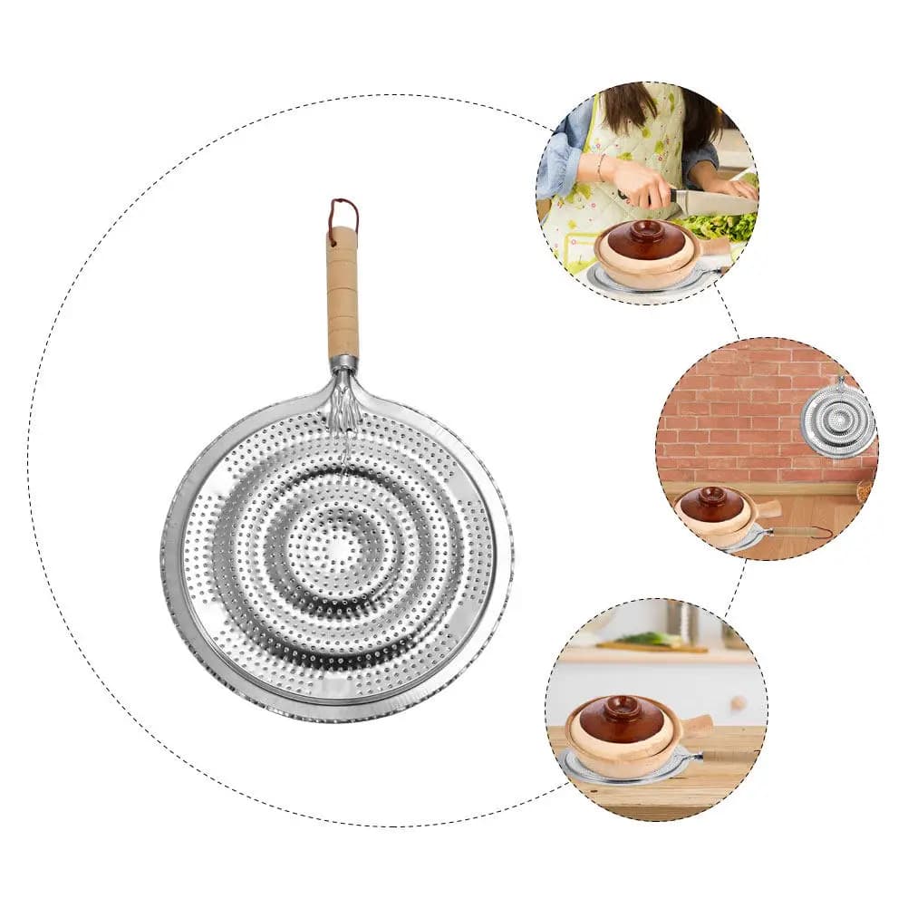 Natural Wood Heat Insulation Pad Decorative Cushion Pot Holder Table Mat Coffee Cup Pad Heat Diffuser for Gas and Induction