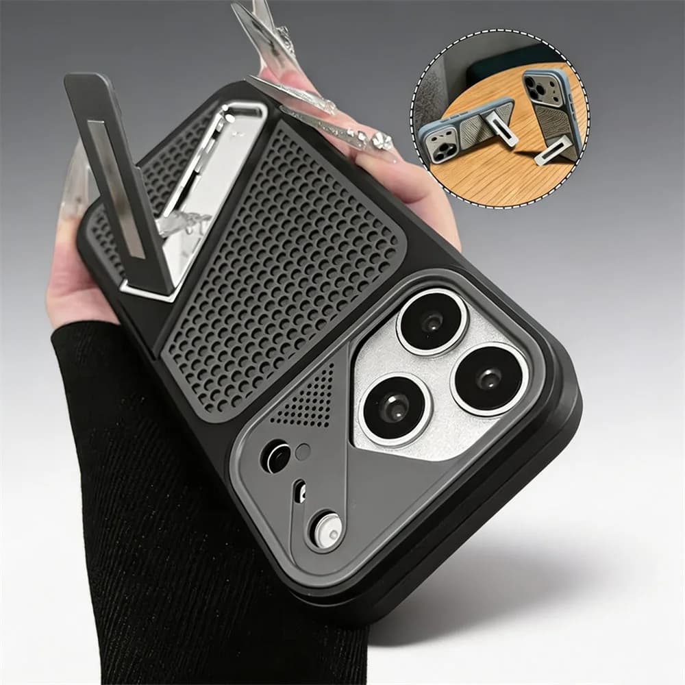 New Instantly Transform Into 17Promax Stand Phone Case For iPhone 17 14 15 13 12 11 16 Pro Max Heat Dissipation Bumper Cover