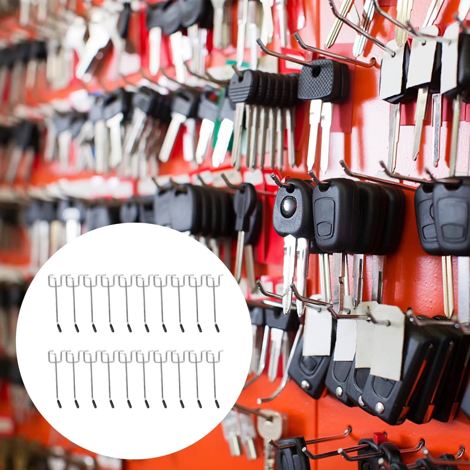 20Sets Heavy Duty Pegboard Hooks Iron Material Anti Rust Tool Hooks for Shop Garage Basement Supermarket Peg Board Hook Kits