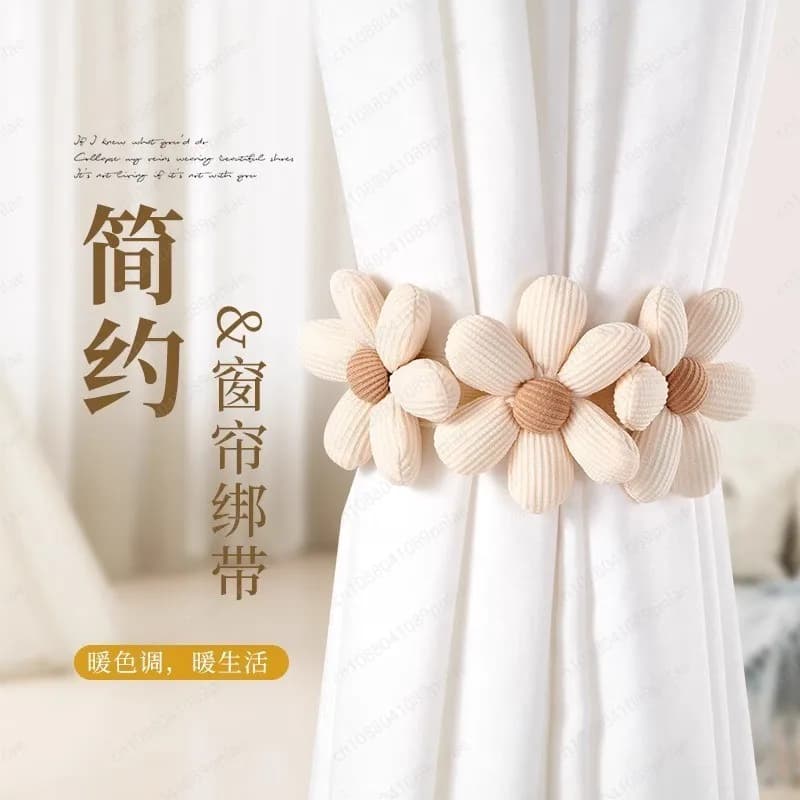 Cinghie per tende a fiori, un paio di fibbie per soggiorno di fascia alta di lusso leggero, cinghie, cinghie, accessori, ganci per corda