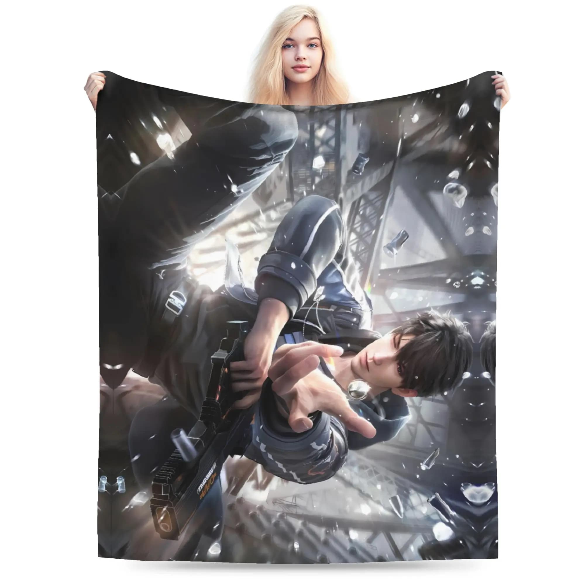 Warm Blanket Travel Love And Deepspace Characters (2) Throw Blanket Flannel Bedspread For Couch Bed Comfortable Sofa Bed Cover