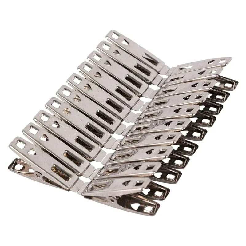 5/40 pezzi Clip per sacchetti per alimenti mollette per vestiti linea di lavaggio in acciaio inossidabile perni per appendere morsetti in metallo antivento 20/40 pezzi