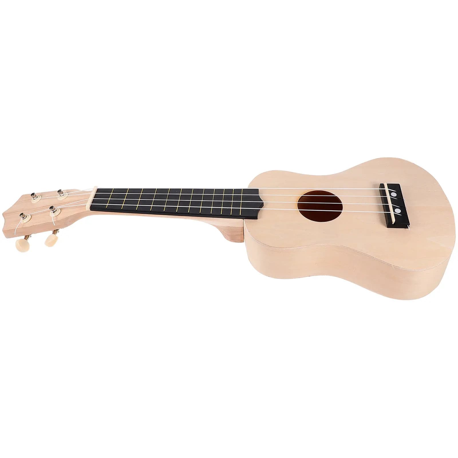 1Set Ukulele DIY Kit Basswood Unfinished DIY Painting Easy Build Self-Assemble Music Instrument Craft Supplies