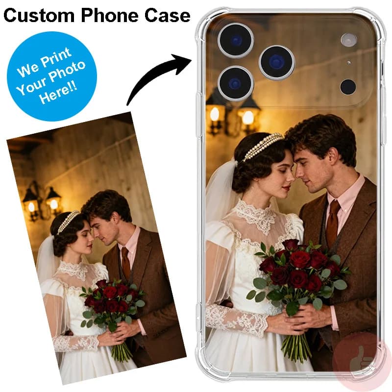 Custodia per telefono trasparente con foto fai-da-te per iPhone 17 Air 16 15 14 13 12 11 Pro Xs Max Mini 16e X XR 7 8 Plus Foto Cover personalizzata