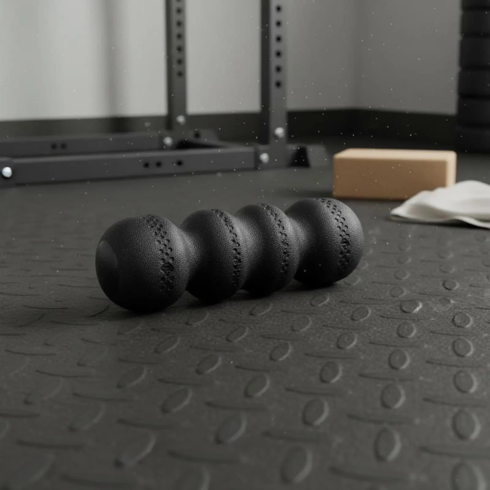 Rullo in schiuma a forma di arachide per rilassamento muscolare, palla da massaggio a forma di arachide, rullo massaggiante in schiuma rigida per tessuti profondi, attrezzatura fitness per riabilitazione