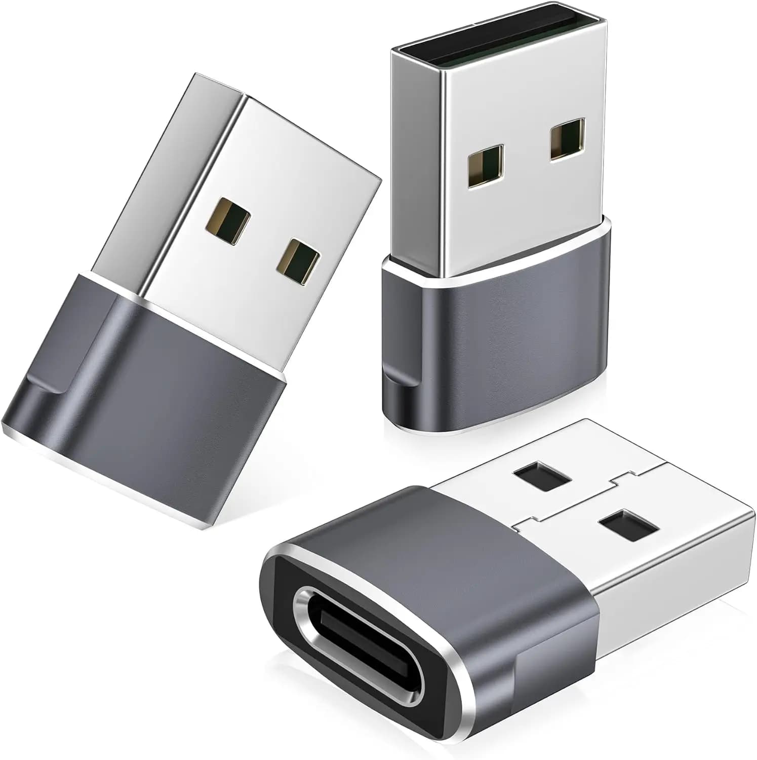 Adattatore da USB C Femmina a USB A Maschio, Convertitore OTG USB 2.0 per Telefono e Tablet