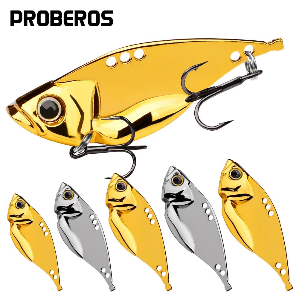 1Pcs Metal Blade Baits For Bass Fishing Lures VIB Artificial Bait Trout Bib Crappie Sea Bass Pike Stinger Bait Fishing Tackle