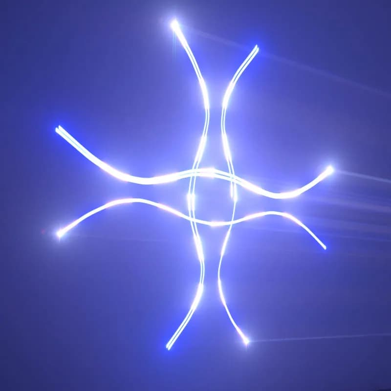 Luci da Discoteca DJ 15W 50kpps, Proiettore Laser RGB a Colori Completi con Sincronizzazione Musicale tramite Scheda SD