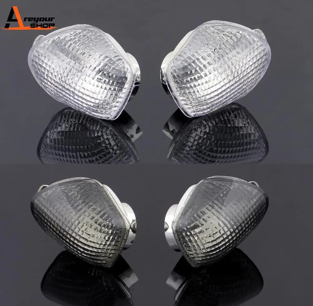 Areyourshop Per Honda CBR600 1991-1994 Anteriore Del Motociclo Indicatori di Direzione Anteriori Lente Luce Lampeggiante Della Copertura Trasparente Fumo Certificato