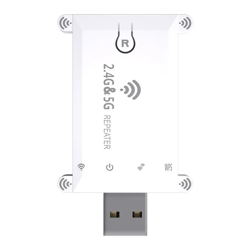 Mini ripetitore Wifi 1200Mbps Amplificatore di segnale 802.11N con ripetitore Wifi a lungo raggio e rete wireless WPS