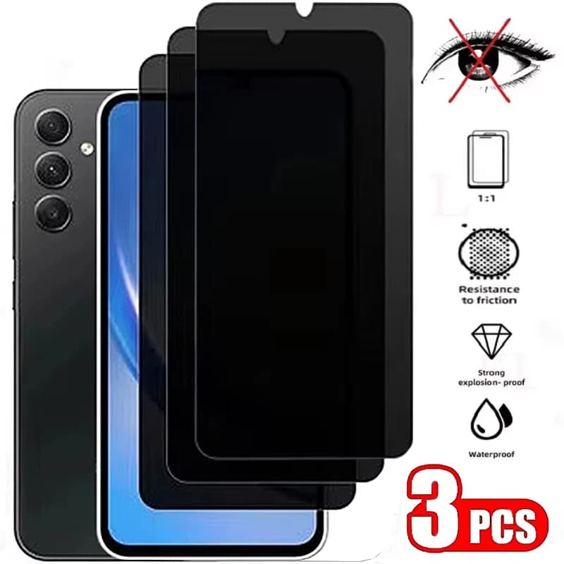 1-3PCS Anti-Spy Temered Vetro Per Samsung S25 Ultra S24 Ultra S23 Plus A54 S22 S21FE A34 A35 S10e S20FE Protezione Dello Schermo Privacy
