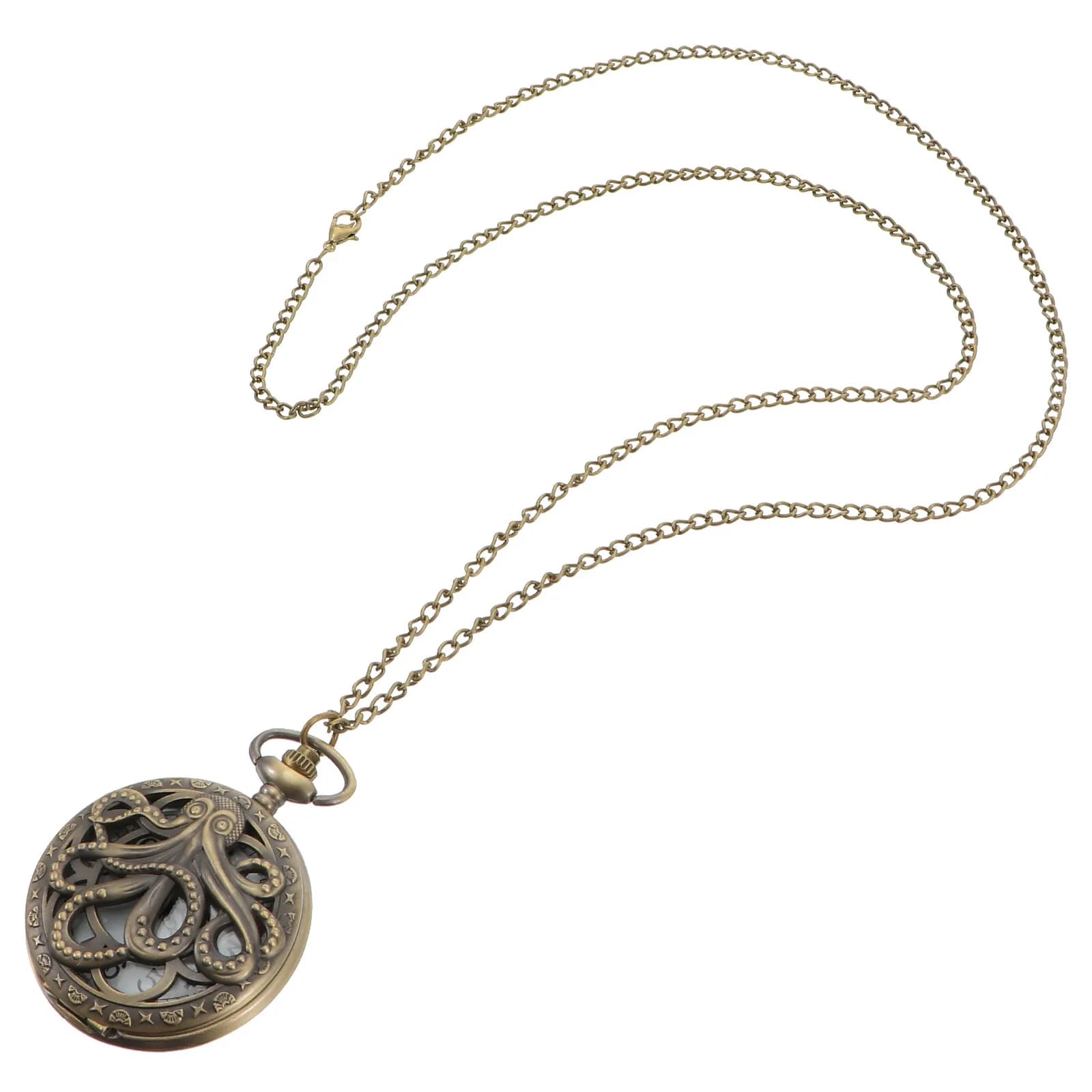 1Pcs Retro Pocket Watch Vintage Hollow Out Design Quartz Movement Accurate Timekeeping Portable Gift for Men Women