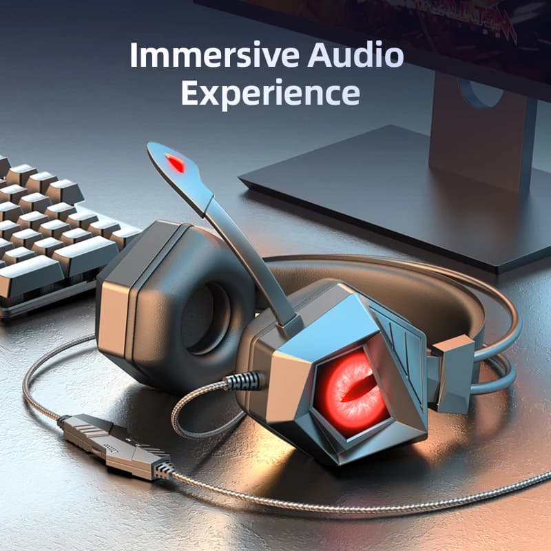 Nuove Cuffie Gaming Professionali Cablate 2026 con Microfono HD, Bassi Surround Stereo e Luci LED RGB per PS5, PS4, Xbox, PC, Laptop