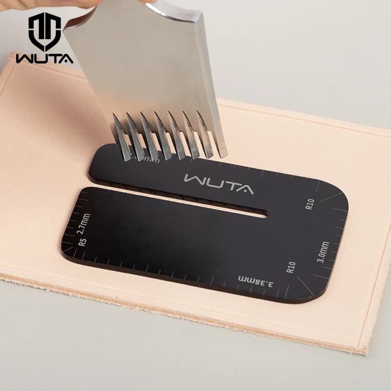 WUTA Pelle Punch Aid Tirare Bordo Diamanti Scalpello Picchetto Ferro Aiuto Mate Strumento Ausiliario FAI DA TE Artigianale In Pelle Presse Strumenti di Taglio