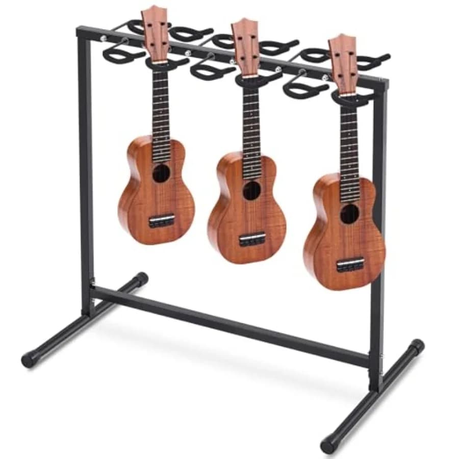 Supporto per Ukulele Zonon a 12 Posti con Ganci Imbottiti per Casa, Band, Studio, Palco, Espositore Multifunzionale per Chitarra e Basso