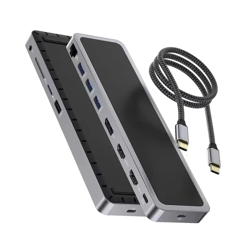 Adattatore di Alimentazione Multifunzione 12-in-1 Tipo-C 100W, Hub USB-C 3.0 per Laptop, 12 in 1 Hub USB Tipo C con DP