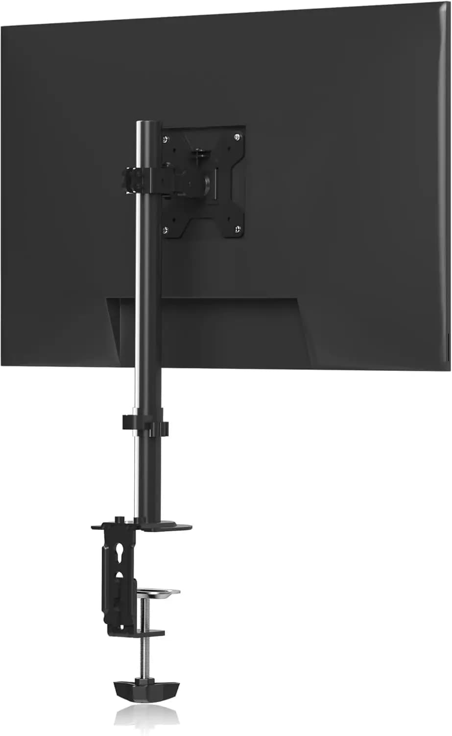 Heavy Duty Single Monitor Stand for 13-32 Inch Screens with Full Motion Tilt Swivel Rotate and Height Adjustment, Supports 22