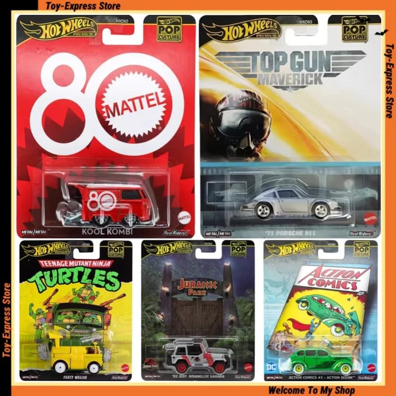 Hot Wheels Premium 2025 Cultura Pop 1/64 Modello di Auto Hotwheels 2025 Kool Kombi Porsche 911 Party Wagon Modello di Veicolo Ragazzo Bambini Giocattoli