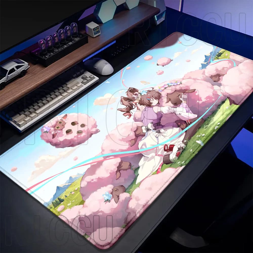 HD XXL Game Arknights Endfield Ardelia Anime Girl Mouse Pad Gamer Computer Desk mat Laptop 400x900mm Office Mats Large Carpet