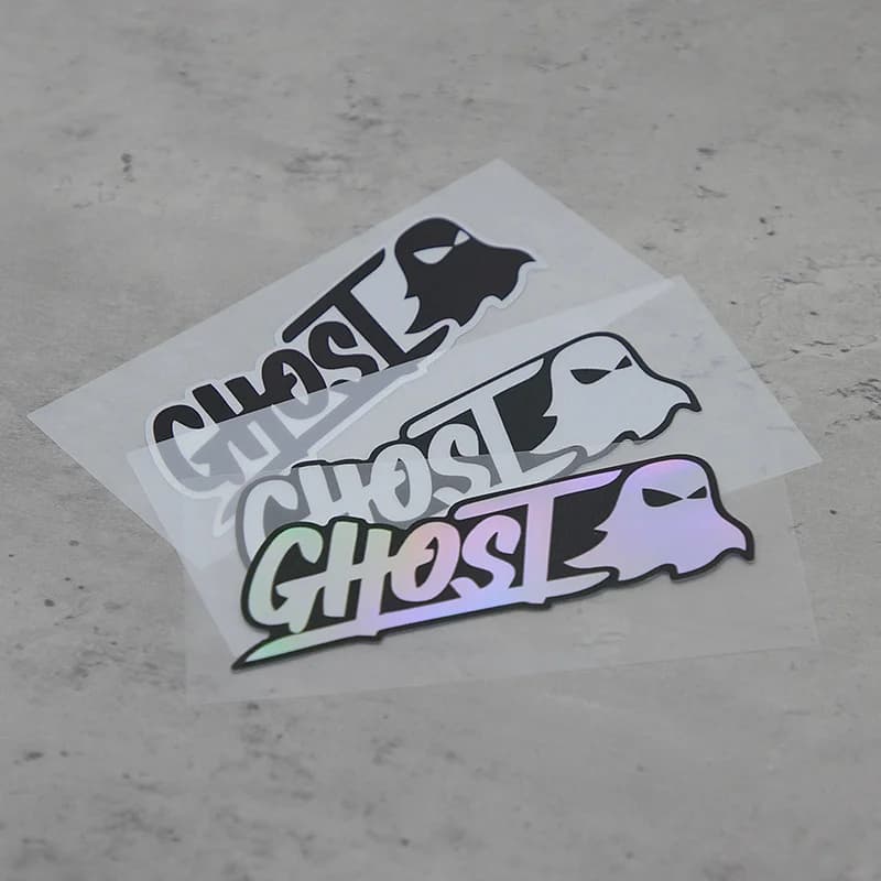 1PC Multi-color Holographic Ghost Rider Sticker For Motorcycle Helmet Car Window Waterproof Vinyl Decal