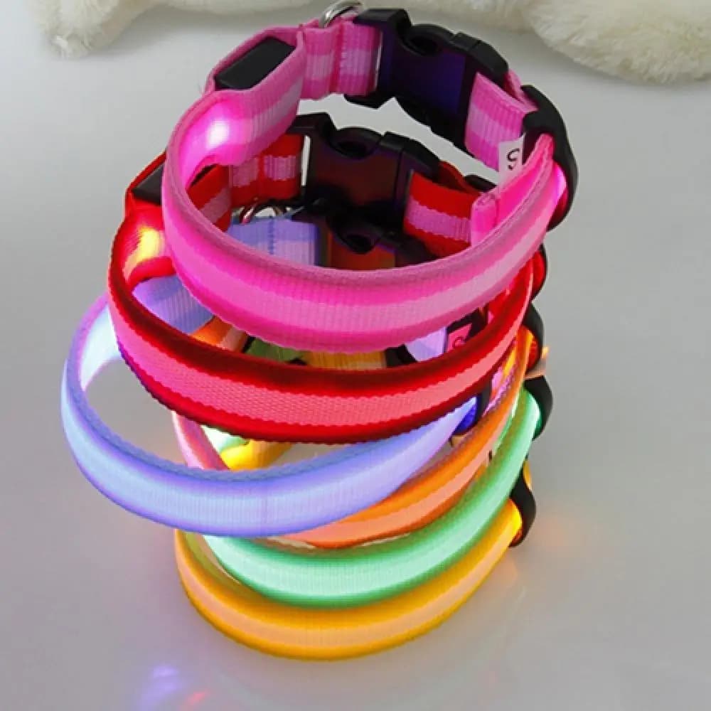 Collare anti-smarrimento per cani a LED Collare per collare per animali domestici con luce a LED luminosa incandescente per collari per cani di taglia piccola, media e grande Collana di sicurezza