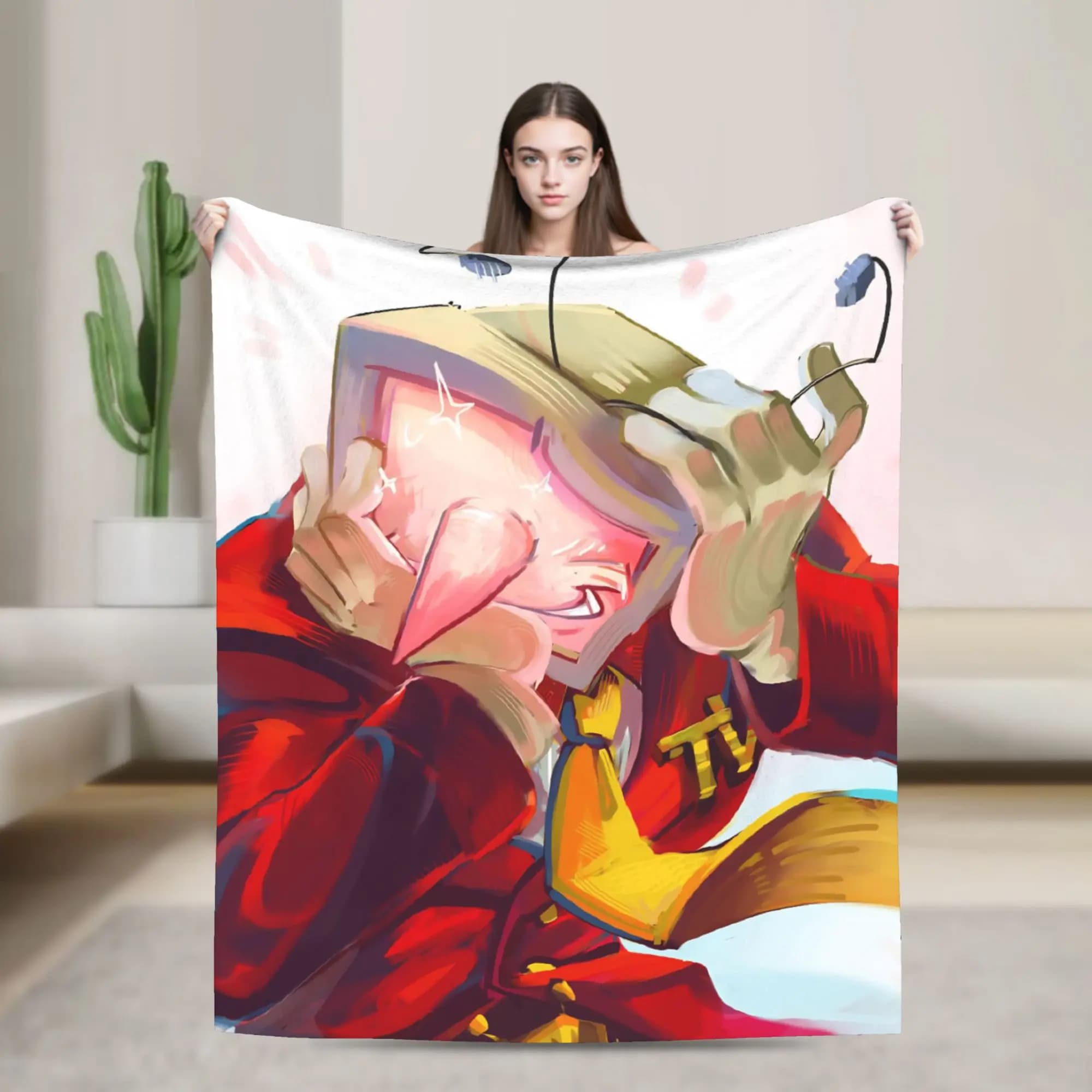 Tenna TV Deltarune Game Coperta Fuzzy Fantastica coperta traspirante per copertura di sedie Divano Primavera/Autunno