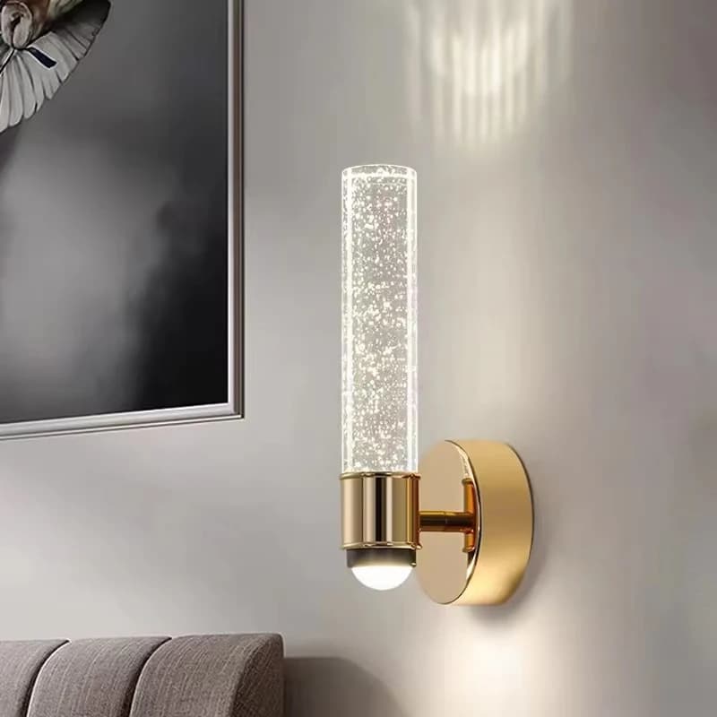 Lampada da parete per soggiorno di hotel di lusso Lampade da parete postmoderne in cristallo a bolle Lampada da specchio per bagno semplice Luce moderna a LED per camera da letto