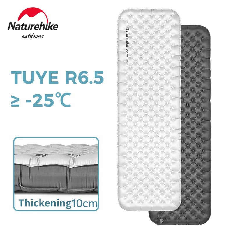 Materasso Gonfiabile Naturehike R6.5 Ultraleggero Portatile con Parete Laterale per Campeggio, Trekking, Escursionismo e Backpacking
