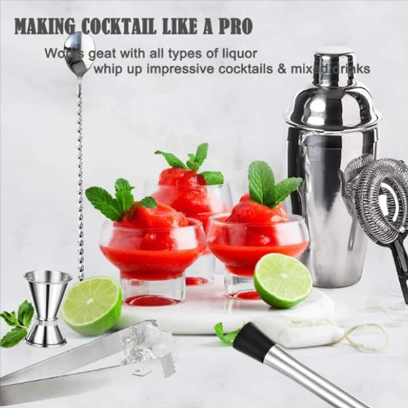 ABLN-14 pezzi set di shaker per cocktail per accessori per cocktail fatti in casa da bar fai da te-350 ml