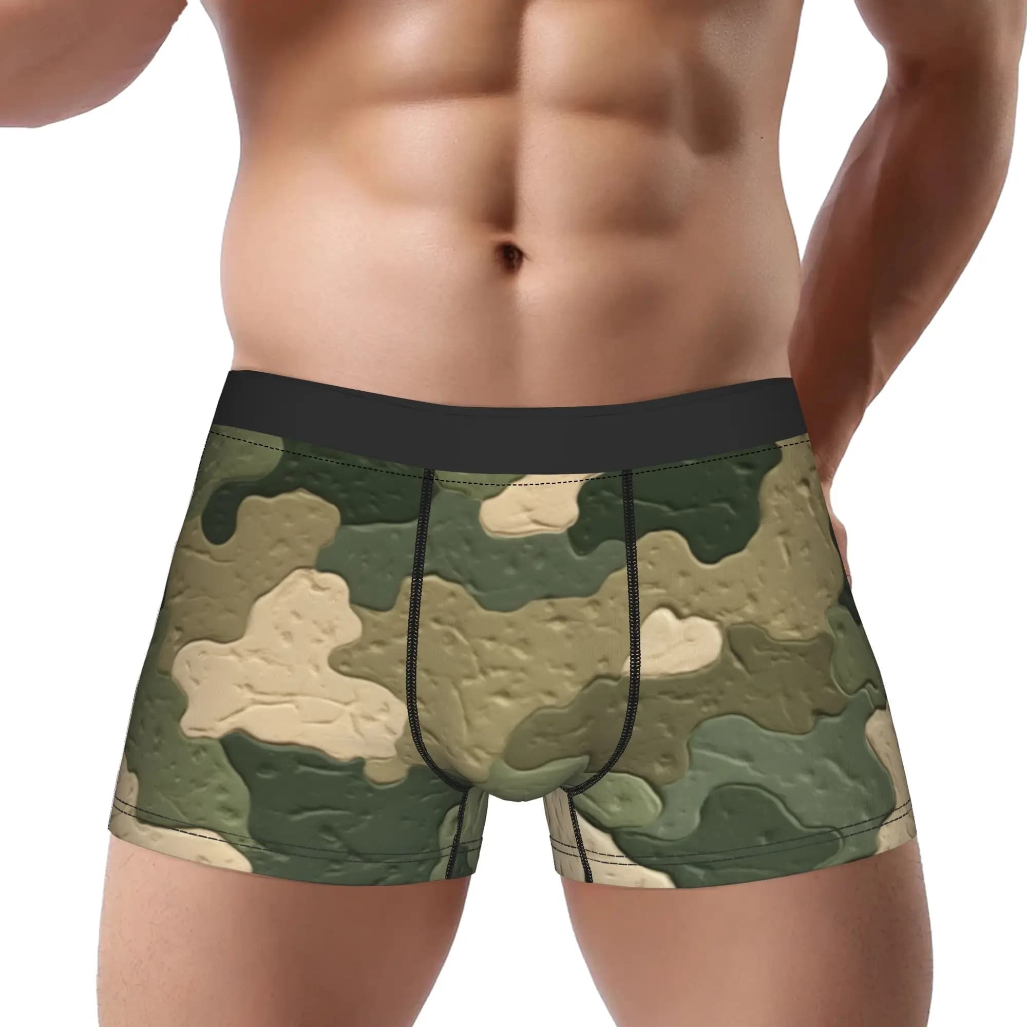 Camo (2) Jungle Camouflage Underpants Homme Panties Male Underwear Comfortable Shorts Boxer Briefs