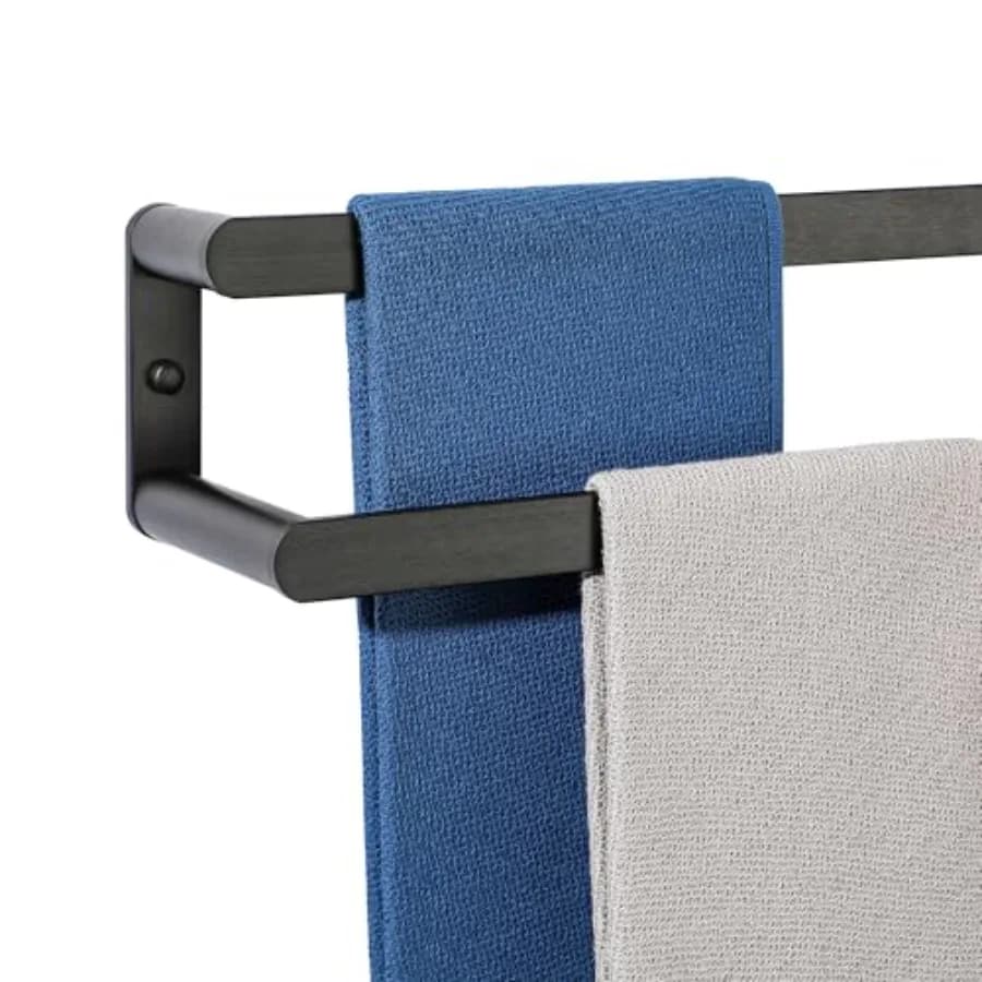 Portasciugamani Doppio da Parete per Bagno, Resistente, a 2 Livelli, Porta Asciugamani Spesso