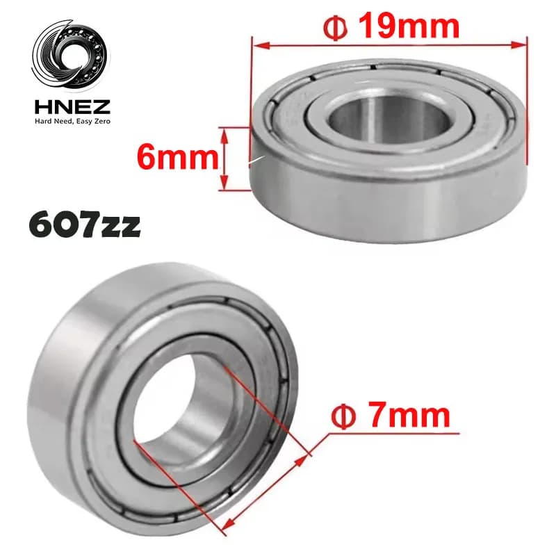 607ZZ 7x19x6 Miniature Bearing Double Shielded Deep Groove 607 ZZ Fidget Spinner Bearing Hybrid Ceramic Option Available