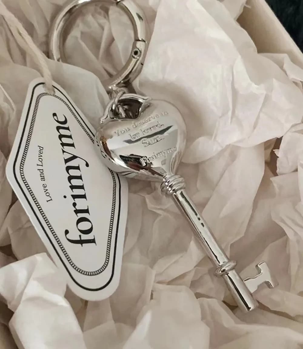 Portachiavi con Lucchetto d'Amore in Oro 18K, Decorazione per Borsa, Design di Nicchia, Personalizzato, per Coppie, Stile Giapponese e Coreano