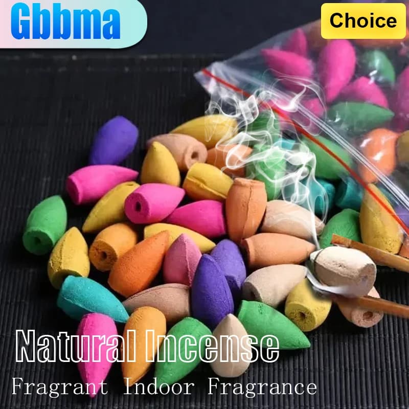 GBBMA Aroma misto Riflusso Coni di incenso Yoga naturale Aromaterapia Bruciatore di visualizzazione Diffusore di oli essenziali decorativi per la casa