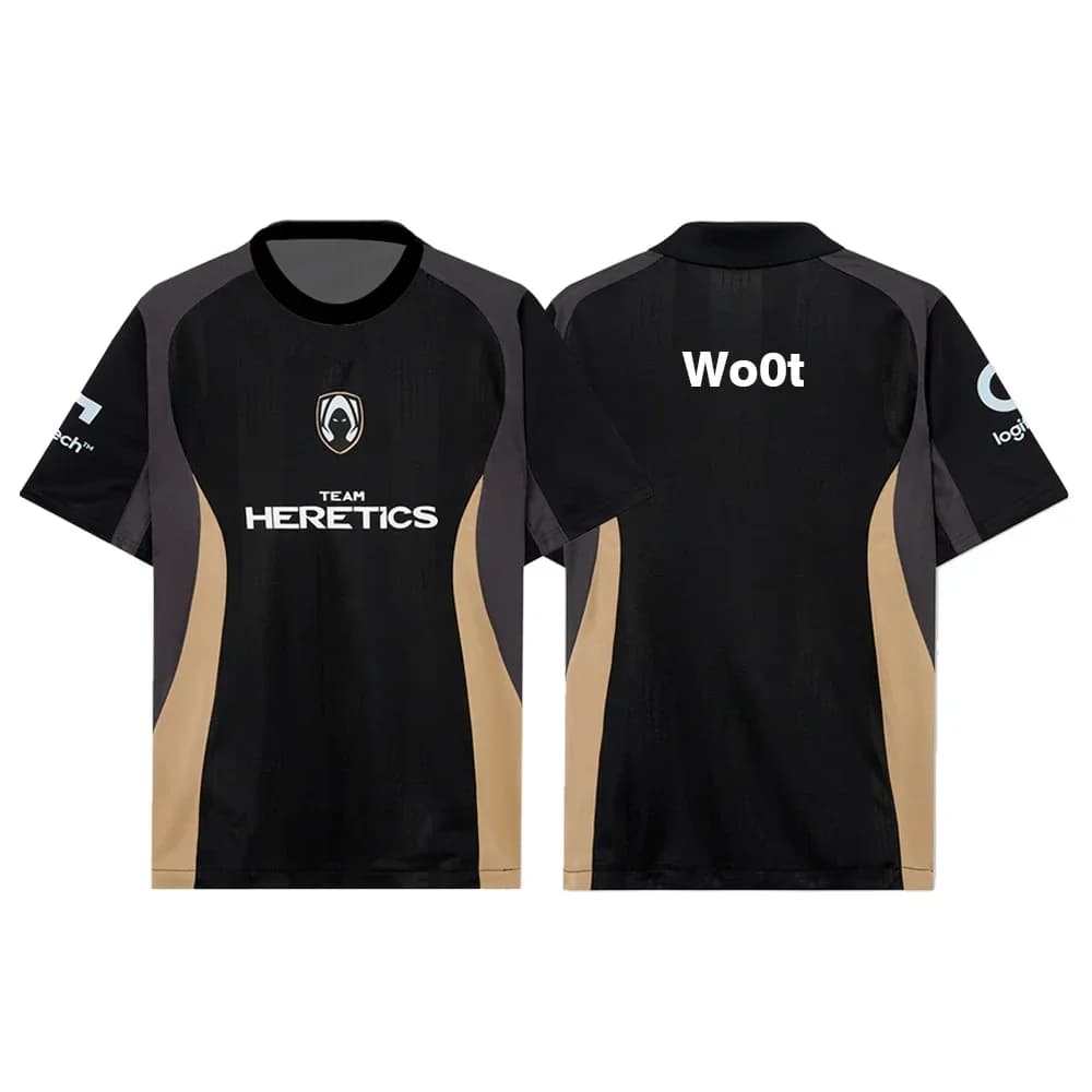 Maglia Team Heretics Valorant Esports 2026 VCT, Uniformi da Allenamento per Uomo e Donna, T-Shirt Personalizzate Benjyfishy, Top Sportivi