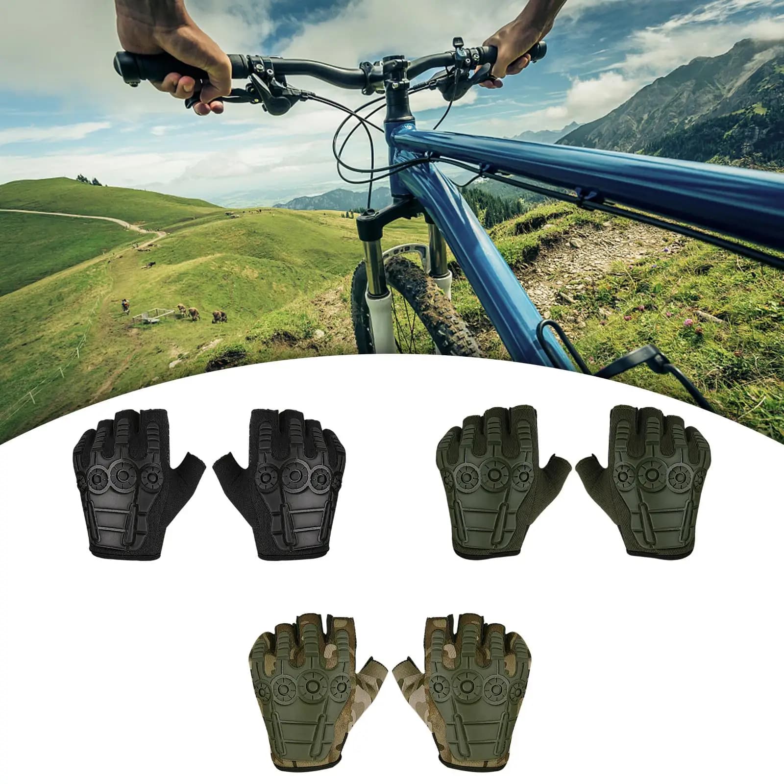Gloves half fingers Comfortable Gym Gloves Cycling Gloves Hand-Free Gloves for